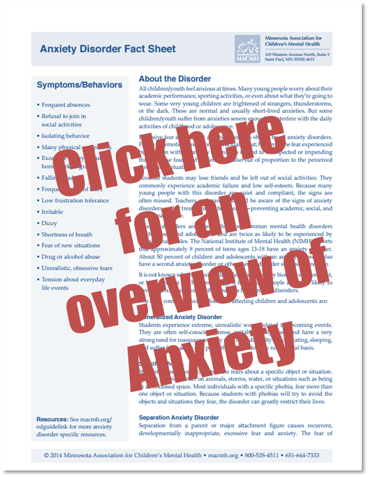 Anxiety Fact Sheet