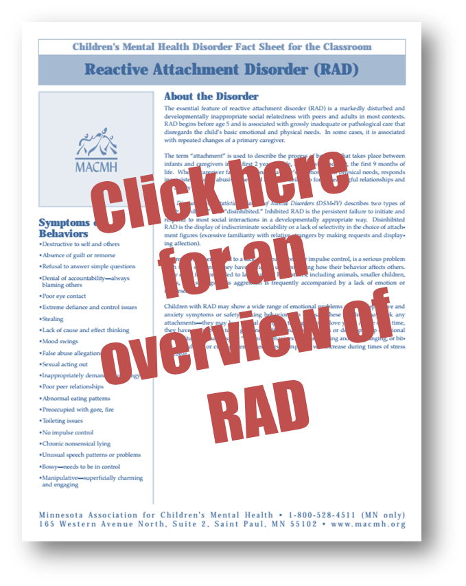 Reactive Attachment Disorder Fact Sheet